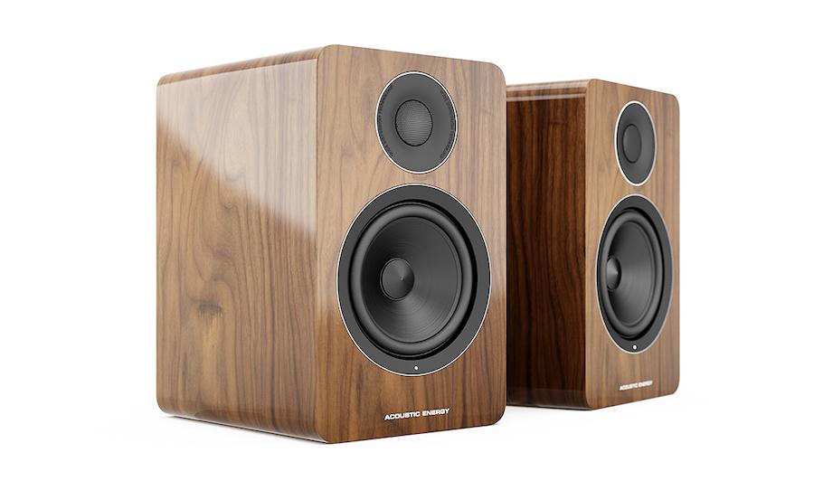 Acoustic Energy AE1 Active Speakers pair in walnut without grilles