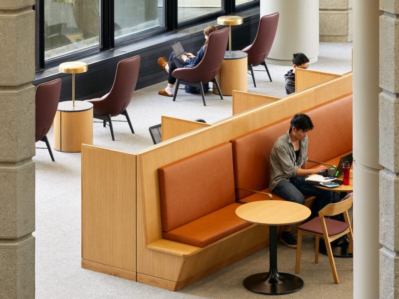 A reading nook at Superkul's reading room at Robarts Library