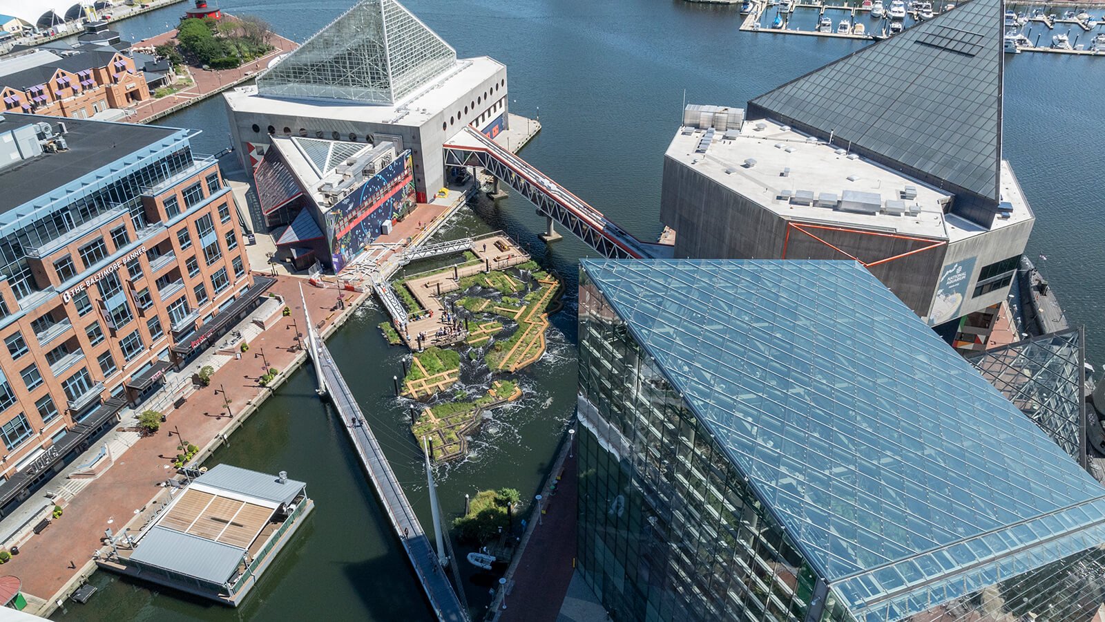 Baltimore harbour as seen from above