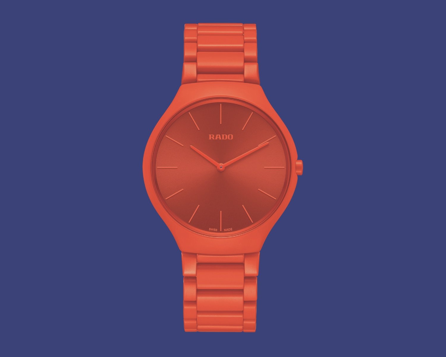 One of Azure's top gifts for designers from our 2024 guide is this orange wrist watch.