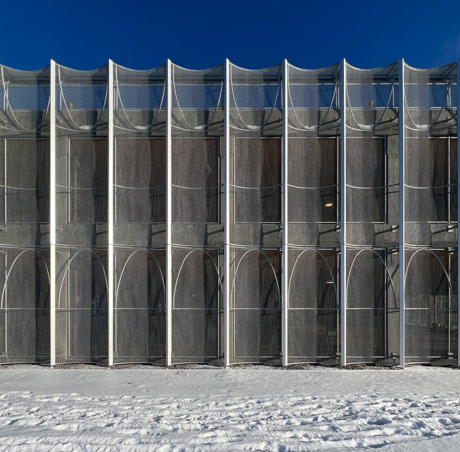 Even a parkade — at Edmonton’s Orange Hub — gets the Gh3* treatment of employing a singular material to extraordinary effect.