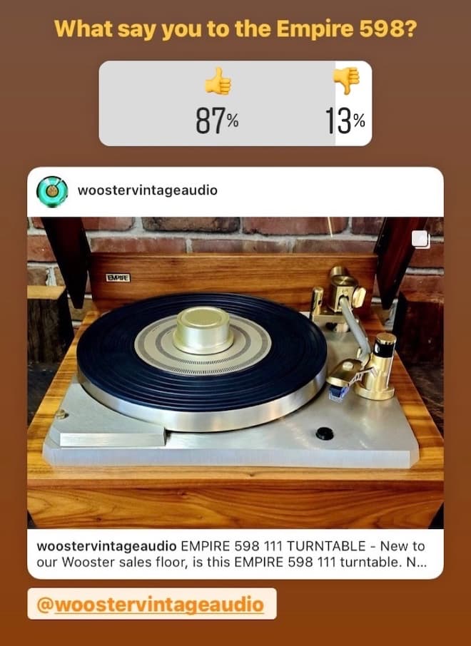 Empire 598 Troubador III Turntable Story Post