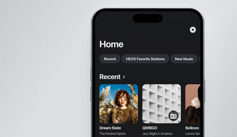 HEOS App Home Screen Top
