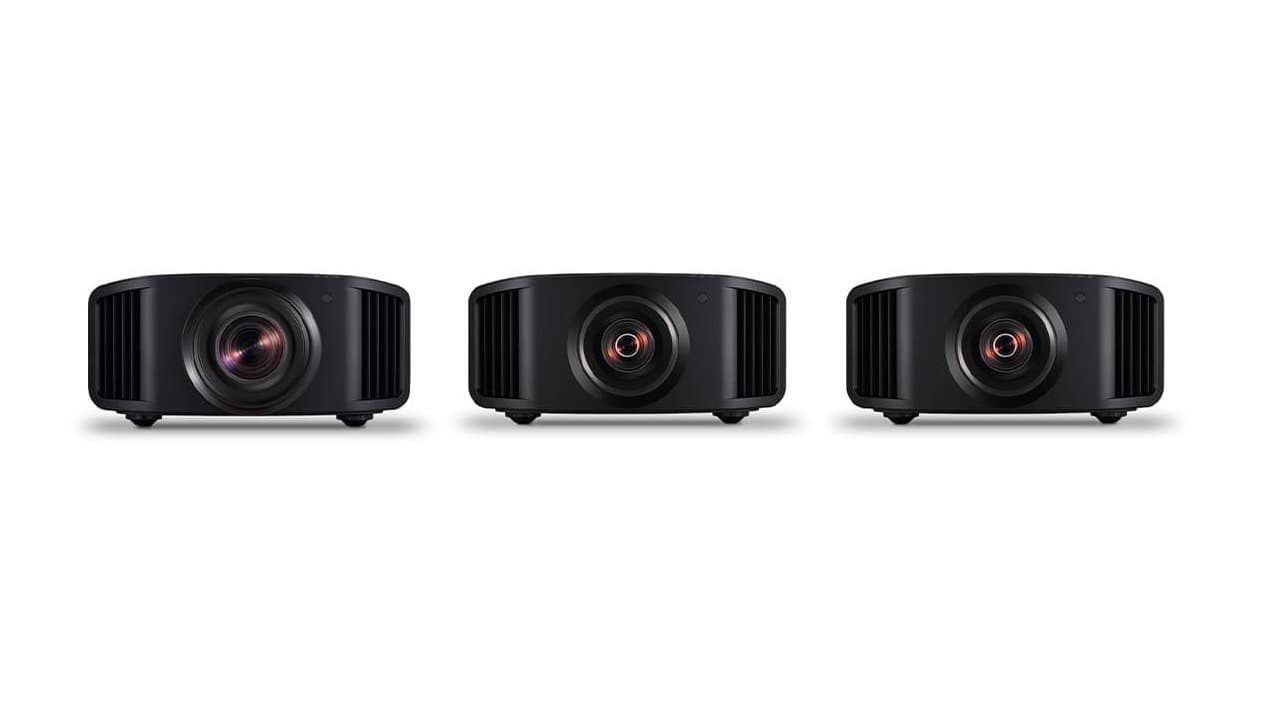 Left to right: JVC DLA-NZ9, DLA-NZ8, DLA-NP5 Long-throw Projectors