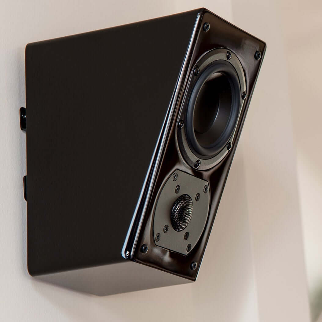 SVS Prime Elevation Speakers for Dolby Atmos mounted on wall