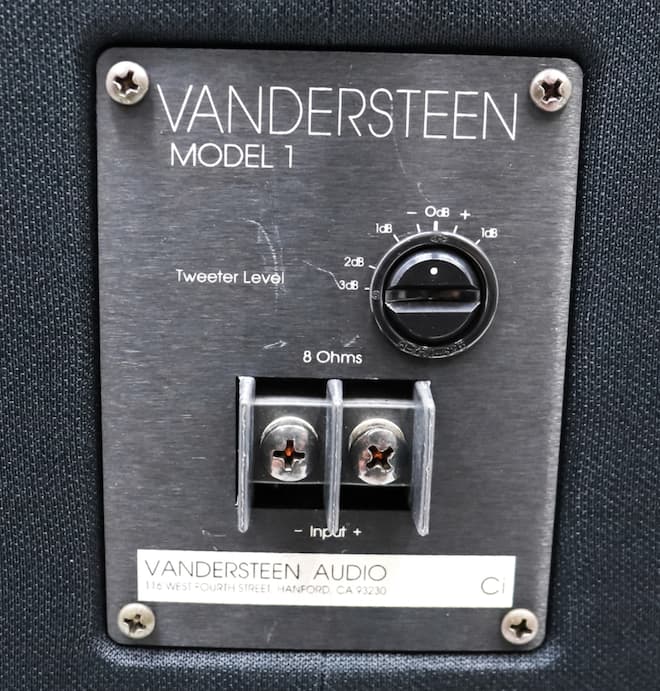 Vandersteen Model 1 Loudspeakers Rear